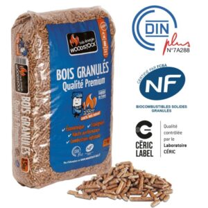GRÁNULOS DE MADERA WOODSTOCK – CALIDAD PREMIUM – 66 SACOS DE 15 KG