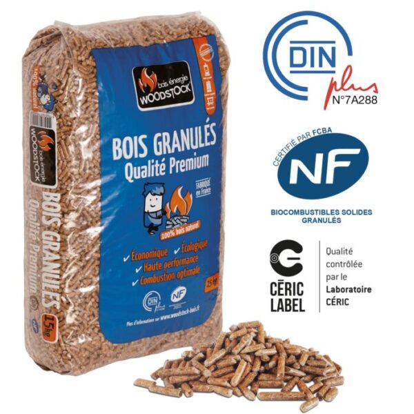 GRÁNULOS DE MADERA WOODSTOCK – CALIDAD PREMIUM – 66 SACOS DE 15 KG - Imagen 2
